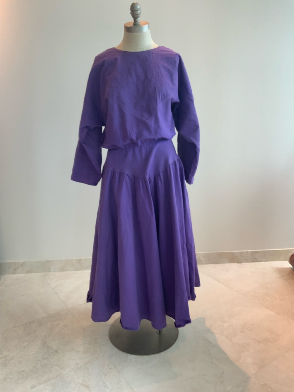 80’s Vibrant Purple Fit/Flare Fun Dress sz 12